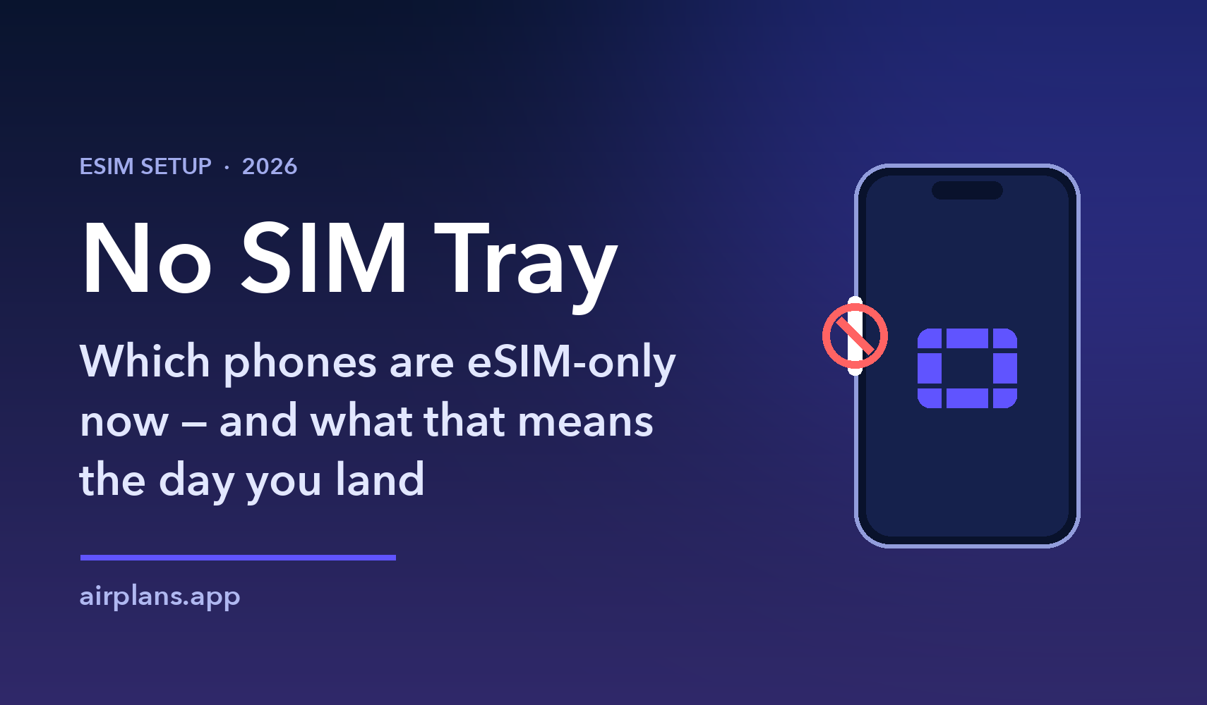 No SIM Tray: Which Phones Are eSIM-Only in 2026 — and What It Means When You Travel