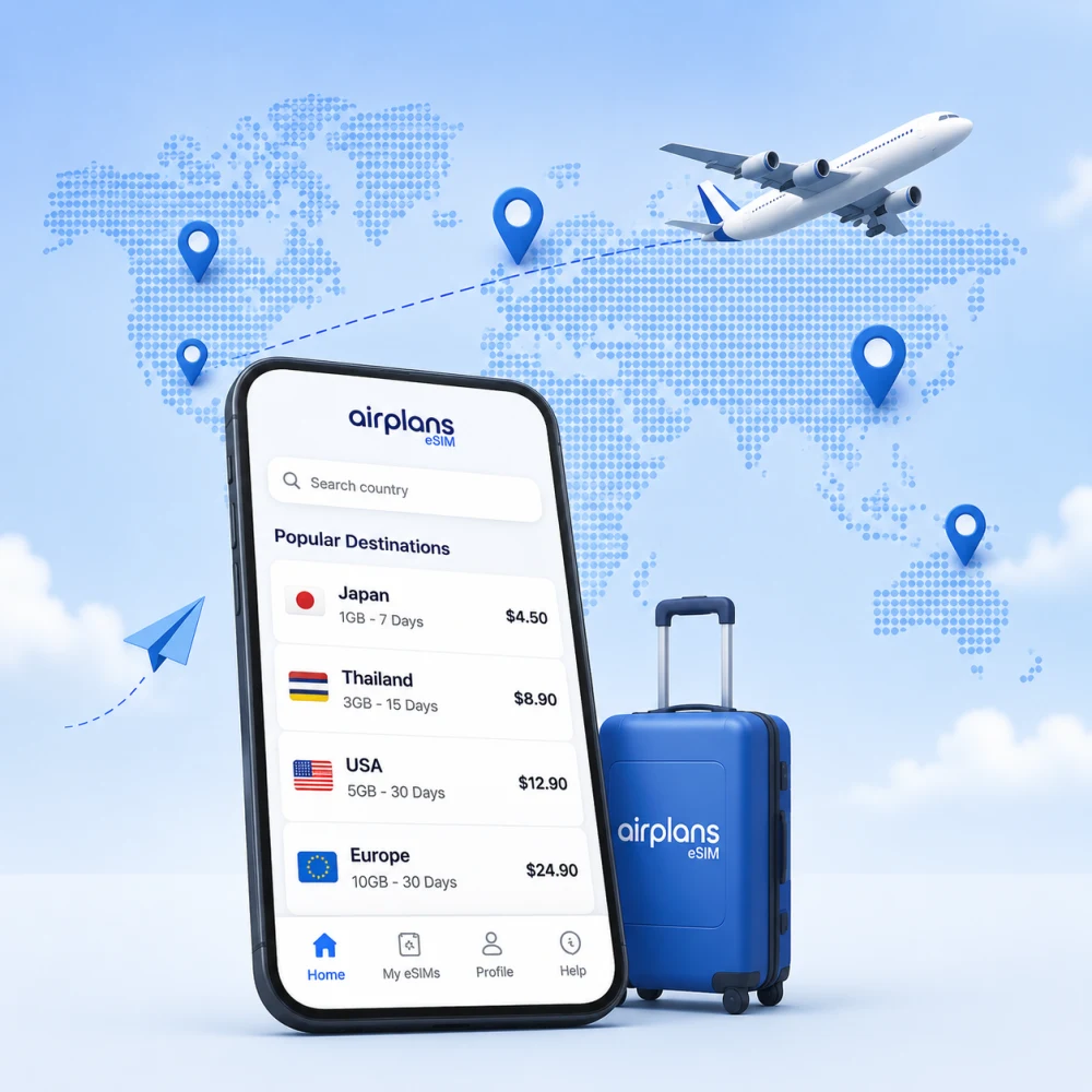 Choosing an eSIM destination